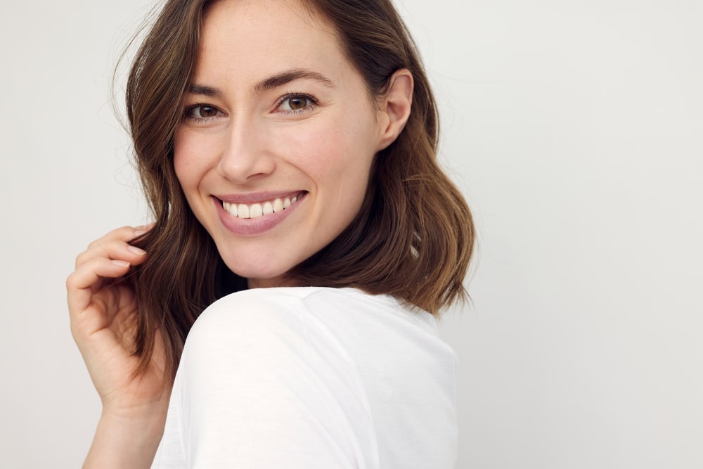 Beautiful woman looking fresh after a brow lift in Los Altos, CA